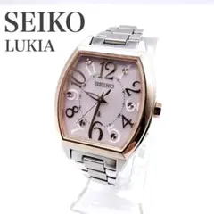 美品 SEIKO LUKIA ソーラー電波 ピンク文字盤 ピンクゴールド