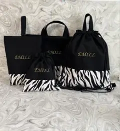 オーダー商品　イニシャル、お名前刺繍入り　入学、入園セット☆