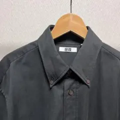 ユニクロU ツイルオーバーサイズシャツ 長袖 Mサイズ ダークグレーのサムネイル