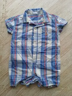 【まとめ売り可】Gap ベビーロンパース チェック柄 60cm