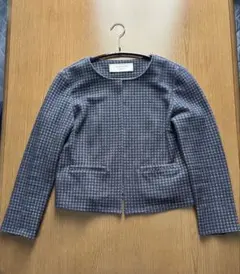 BEAMS LIGHTS ビームスライツ 千鳥格子 ノーカラージャケット