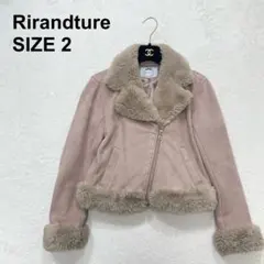 リランドチュール　フェイクファーライダースジャケット　ムートン調　短丈（9709