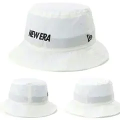 NEW ERA ホワイト バケットハット メッシュ