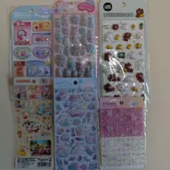 ぷっくりシール ステッカー 6枚セット まとめ売りのサムネイル