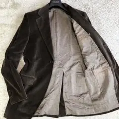 総柄ベロア テーラードジャケット