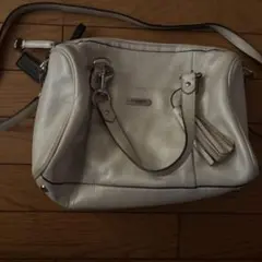 COACH ホワイト レザー ショルダーバッグ