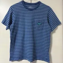 UNIQLO キースヘリング　Tシャツ　M ブルー　青　ボーダー　半袖　トップス