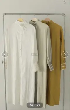 2wayリネンシャツワンピース