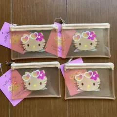 日焼けキティ フラットポーチ 4個セット サンリオ
