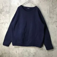 B711古着　トレーナー　スウェット　紺　無地　90s Y2K