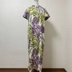 ハワイ製　IOLANI イオラニ ロングワンピース ムームー　総柄　春　夏