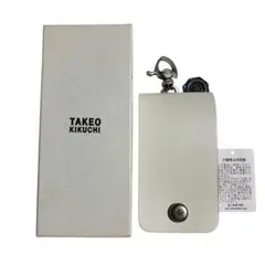 【未使用】TAKEOKIKUCHI タケオキクチ ホワイトレザー ポーチ