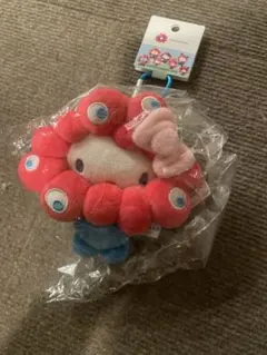 万博　ミャクミャクなりきりぬいぐるみキティ　カラビナ付き