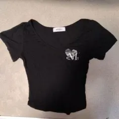 お値下げ可　mucent ムセント Tシャツ ブラック Vネック Tシャツ 半袖