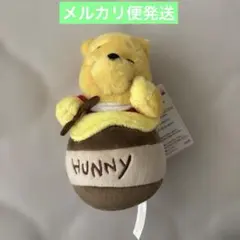 도쿄 디즈니 리조트 곰돌이 푸 봉제 인형 배지 벌꿀 마스코트 미소