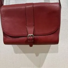 マーガレットハウエル　レッド レザー ショルダーバッグのサムネイル