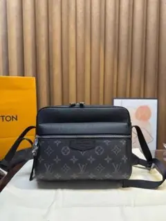 黒グレー配色ショルダーバッグ