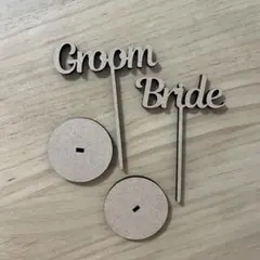 Groom Bride　結婚式　ウェルカムスペース　前撮り　ケーキトッパー
