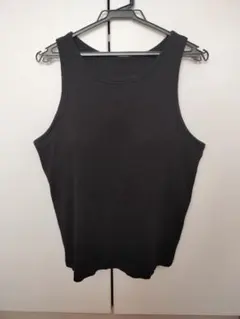 【UNIQLO】リブブラトップ/アメリカンスリーブ3XL　BLACK