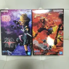 ワンピース　フィギュア　2体セット　エース　ウソップ　戦光絶景　フィルムレッド