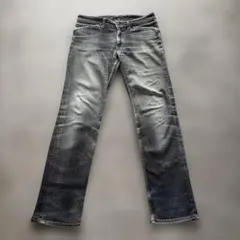 HRM ブラックデニムパンツ　ウォッシュ加工のサムネイル