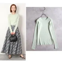 SLOBE IENA 2024年 アイスグリーン リブニット F 春カラー