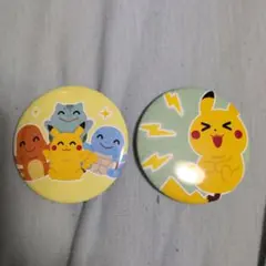 ピカチュウ ヒトカゲ ゼニガメ フシギダネ 缶バッジ Pokemon 限定