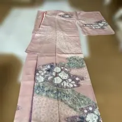 訪問着フルセット 辻ヶ花 絞り 金彩 正絹 桐箱 地紋 結婚式 お宮参り