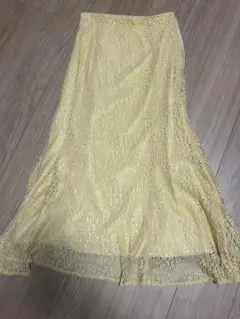 earth レーススカート イエロー