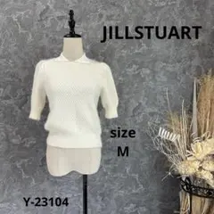 ジルスチュアート　JILLSTUART 襟付きニット　アンゴラニット　半袖