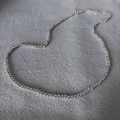 【新品】シルバーボールチェーンネックレス　SV925メッキ　4mm, 50cm