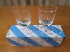 【未使用】世界のガラス館　ガラス製グラス2個セット