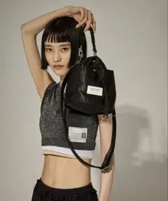 [完売品]beautiful people 巾着ナイロンバッグ