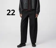 新品タグ付　UNIQLOＵカーブパンツ　22ブラック黒ユニクロユー56未使用XS
