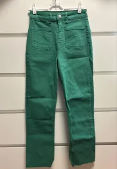 ZARA グリーン ストレートデニム EUR32