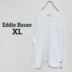 【エディーバウアー】　長袖カットソー XL ホワイト　白　ロンT シンプル　綿