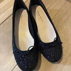 ✨新品✨マリーファム グリッター フラットシューズ 日本製 ブラック 22cmのサムネイル