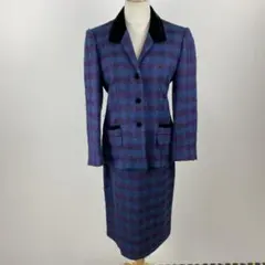 Miss carven ツイード スーツセットアップ シルク混 ベロア レトロ