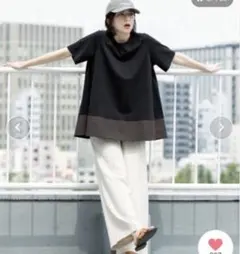 即日発送！完売 OPAQUE.CLIP Aラインドッキングカットソー