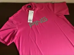 【PING APPAREL】蝉川プロ別注半袖ハイネックカットソー ピンクMのサムネイル