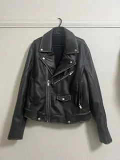 ブラック ダブルライダースジャケット
