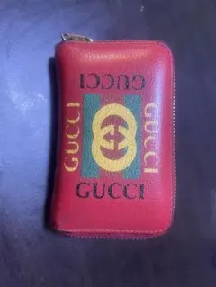 GUCCI レザー コインケース　レッド　日本未発売