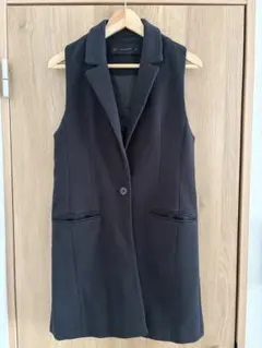 ZARA BASIC ブラック ロングベスト