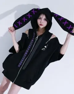 レフレムうさ耳パーカー REFLEM（レフレム） パーカー 「REFLEM/レフレム」うさ耳チェーン付き
