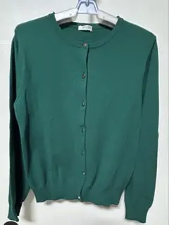 緑色 ニットカーディガン Lサイズ