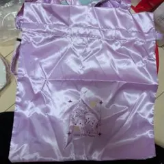 リトルツインスターズ サテンバッグ 紫