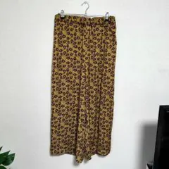 ニコアンド 総柄 アフリカンワイドパンツ