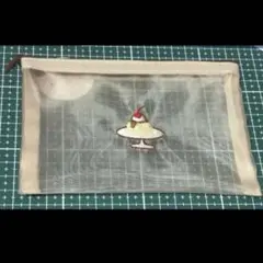 メッシュミニポーチ 喫茶モチーフ プリン