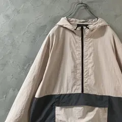 NOBOUNDARIES ナイロンジャケット　ハーフジップ　くすみカラー　LO2