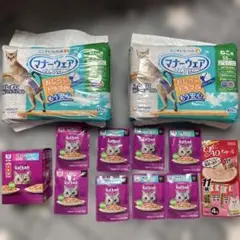 ユニチャーム マナーウェア ねこ用 SSサイズ 40枚×２袋　カルカン　ちゅ〜るのサムネイル